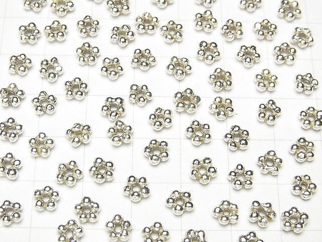 Karen Silver Roundel Daisy 6x6mm 5pcs