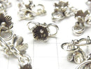 Karen Silver Flower Motif Charm with Small Hook (1pc)