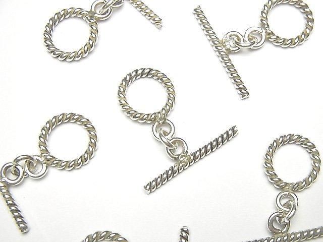 Karen Silver Twist Toggle 10mm Jump Ring (1 pair)