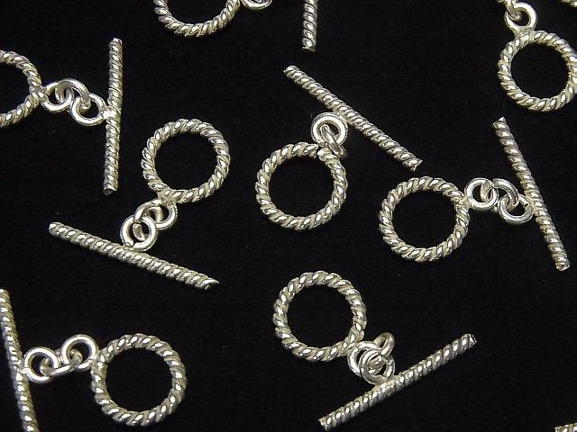 Karen Silver Twist Toggle 10mm Jump Ring (1 pair)