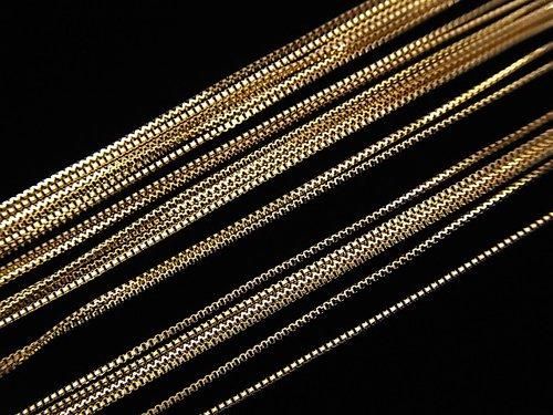 [Video] [K10 Yellow Gold] Box Chain Necklace, Approx. 0.6mm Wide, 1 Bead (Apprx. 20 inches/50 cm)
