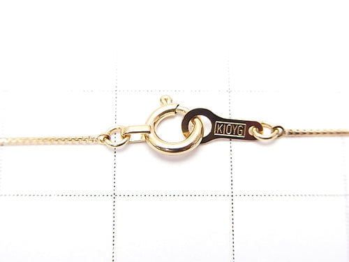 [Video] [K10 Yellow Gold] Box Chain Necklace, Approx. 0.6mm Wide, 1 Bead (Apprx. 20 inches/50 cm)