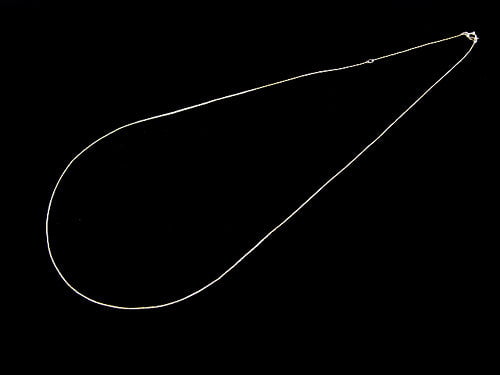 [Video] [K10 Yellow Gold] Box Chain Necklace, Approx. 0.6mm Wide, 1 Bead (Apprx. 20 inches/50 cm)