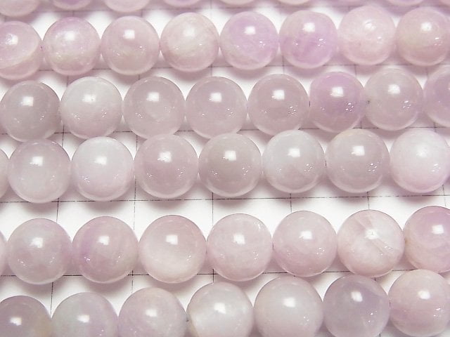 [Video] Nigeria Kunzite AA Round 8 mm half or 1 strand beads (aprx.15 inch / 38 cm)