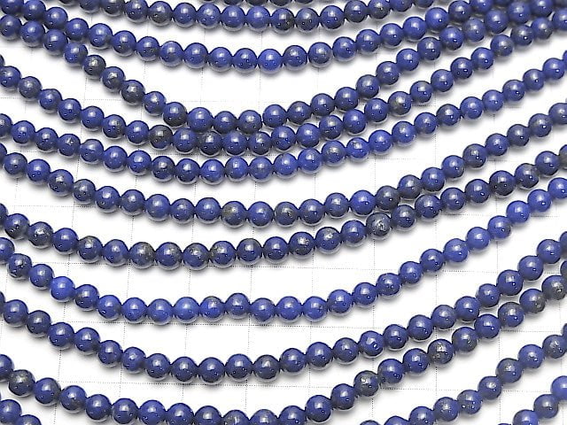 [Video] Lapislazuli AA Round 4mm 1strand beads (aprx.15inch/36cm)