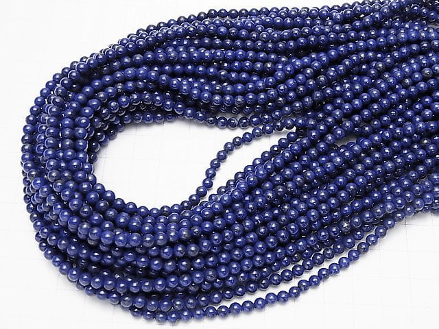 [Video] Lapislazuli AA Round 4mm 1strand beads (aprx.15inch/36cm)