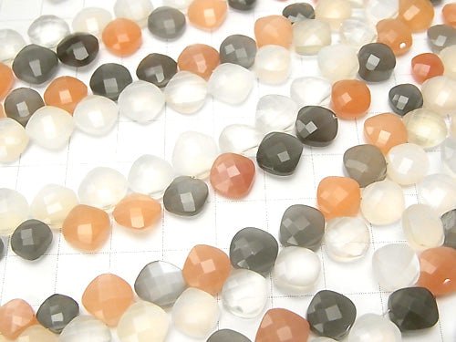 High Quality Multicolor Moonstone AAA Diamond Shape half or 1strand beads (aprx.7inch / 18 cm)