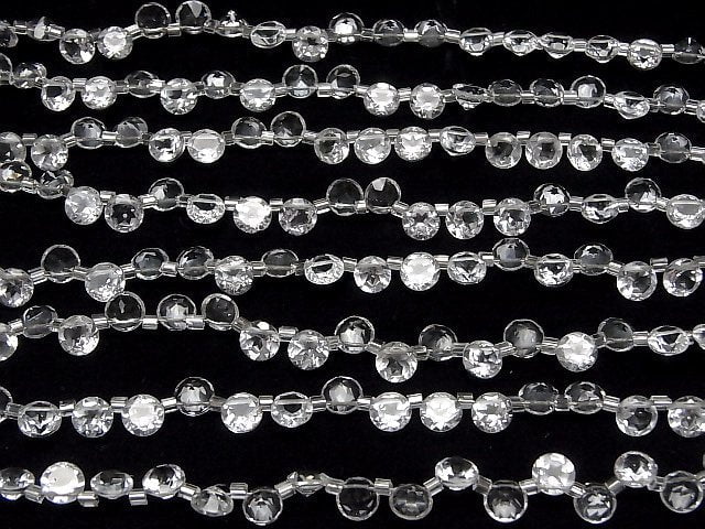 [Video] High Quality White Topaz AAA Round Faceted 6x6mm half or 1strand (26pcs)