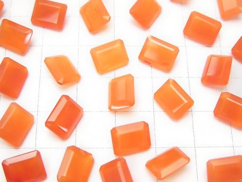 [Video] High Quality Carnelian AAA Undrilled Rectangle Faceted 9 x 7 x 4 mm 4 pcs