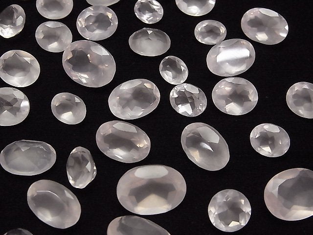 [Video] High Quality Madagascar Rose Quartz AAA Oval Faceted Undrilled 10pcs