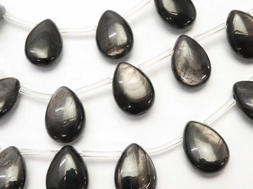 Hypersthene, Pear Shape Gemstone Beads