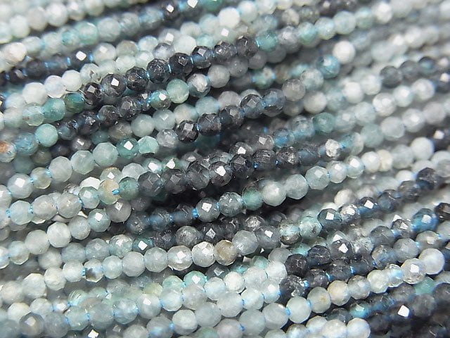 [Video]High Quality! Grandidierite AA+ Faceted Round 2mm 1strand beads (aprx.12inch/30cm)