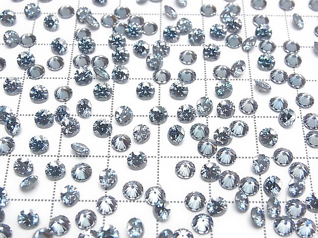 [Video] Moissanite AAA Loose stone Round Faceted 4x4mm [Blue] 3pcs