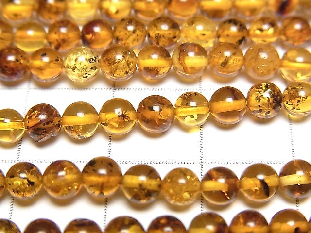 [Video] Baltic Amber Round 4mm 1strand beads (aprx.15inch/36cm)