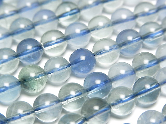 Blue Green Fluorite AAA- Round 6mm half or 1strand beads (aprx.15inch / 36cm)