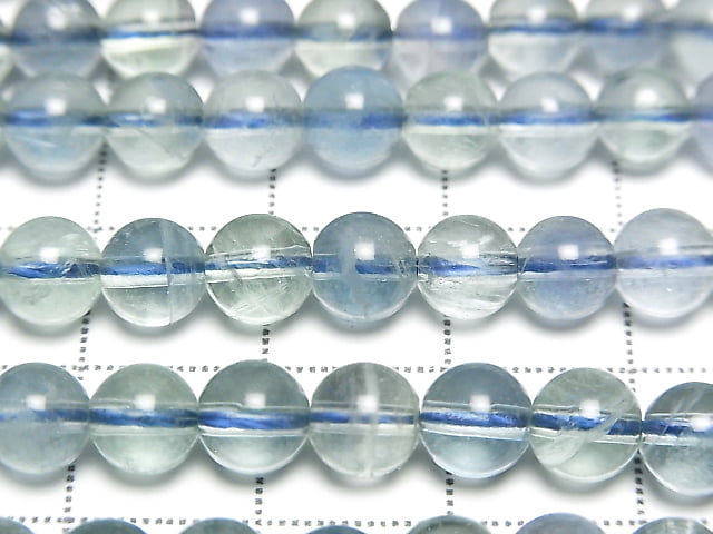 Blue Green Fluorite AAA- Round 6mm half or 1strand beads (aprx.15inch / 36cm)