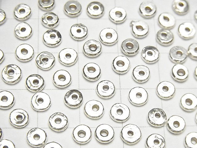 Karen Silver Roundel (Disc) 4x4x1mm 10pcs $5.79!