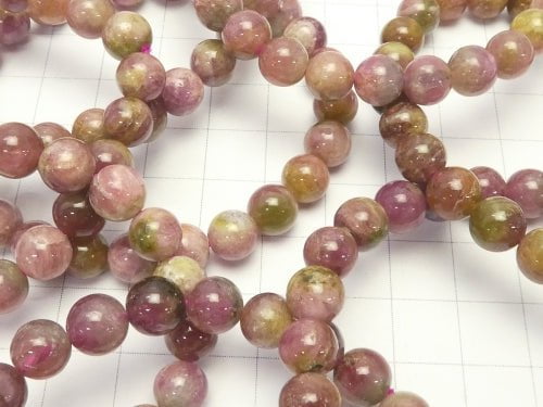 1strand $59.99! Bicolor Tourmaline AA + Round 7-7.5 mm 1strand (Bracelet)