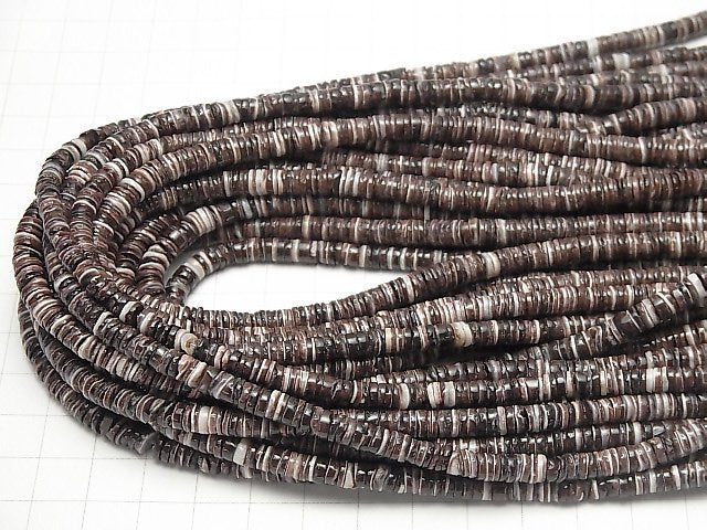 Violet Oyster Shell Tube (Heishi) 5mm 1strand beads (aprx.23inch / 58cm)