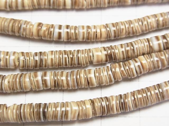 Volute Shell Rondelle (Heishi)5x5x1.5mm half or 1strand beads (aprx.23inch/58cm)