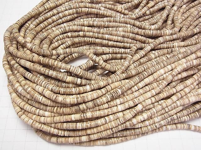 Volute Shell Rondelle (Heishi)5x5x1.5mm half or 1strand beads (aprx.23inch/58cm)