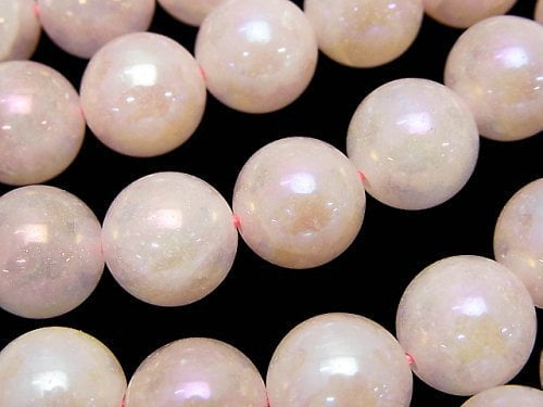 Flash Crystal, Rose, Round Gemstone Beads