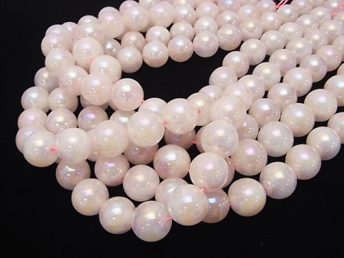 Flash, Rose Quartz Round 14 mm half or 1 strand beads (aprx.15 inch / 36 cm)