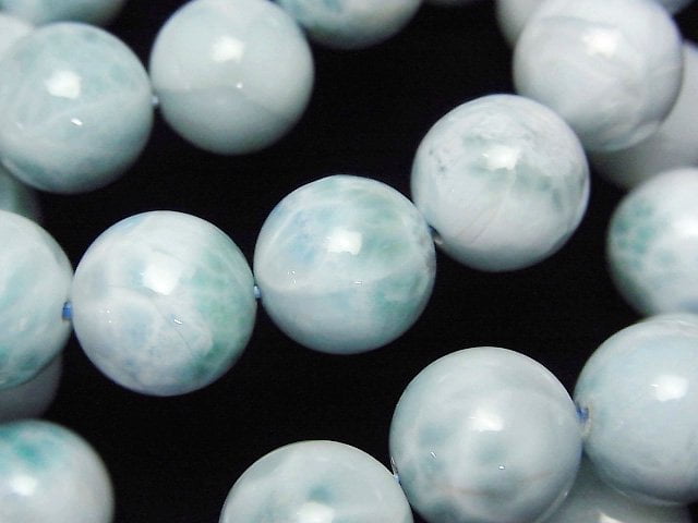 [Video] Larimar Pectolite AA++ Round 13mm Bracelet