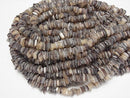 Hammer Shell Chips White x Black 1strand beads (aprx.15inch/38cm)