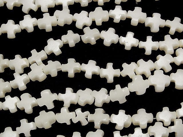 Palm Tree Cross 10mm 1strand beads (aprx.15inch/36cm)