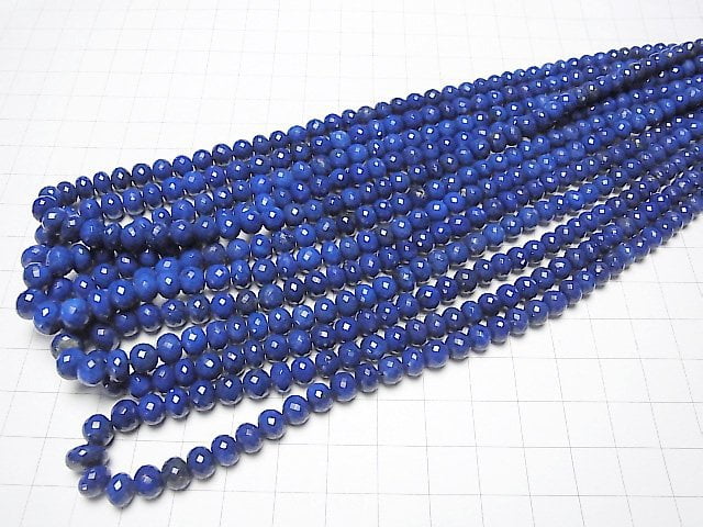 MicroCut Lapis Lazuli AAA de haute qualité facetté bouton Rondelle 1/4 ou 1 fil de perles (env. 38cm)