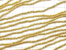 Karen Silver Rondelle 1.5x1.5x1mm 18KGP 1/8 or 1 strand beads (approx. 26 inches/64 cm)