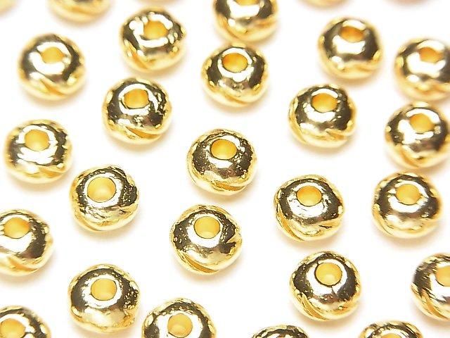 Karen Silver Rondelle 6x6x4mm 18KGP 2pcs