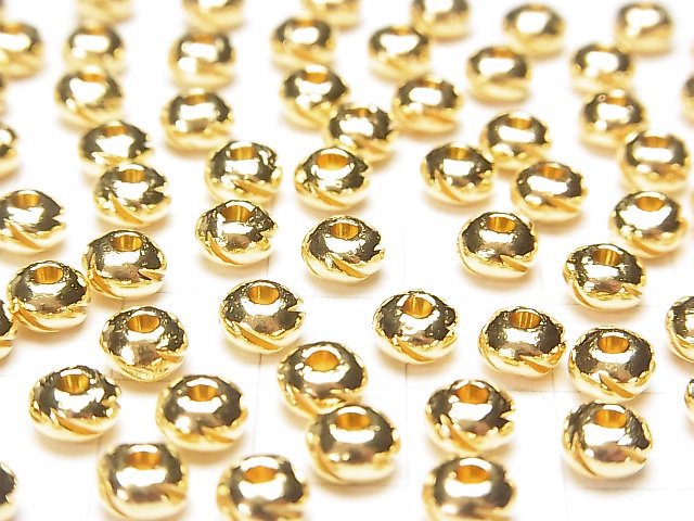 Karen Silver Rondelle 6x6x4mm 18KGP 2pcs