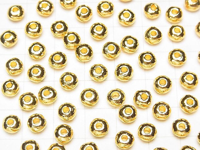 Karen Silver Rondelle 6x6x4mm 18KGP 2pcs