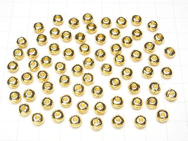 Karen Silver Rondelle 6x6x4mm 18KGP 2pcs