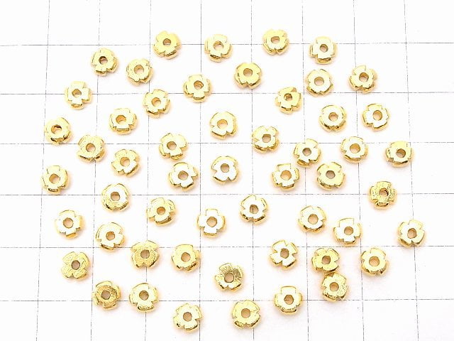 Karen Silver Roundel 6x6x2mm 18KGP 3pcs