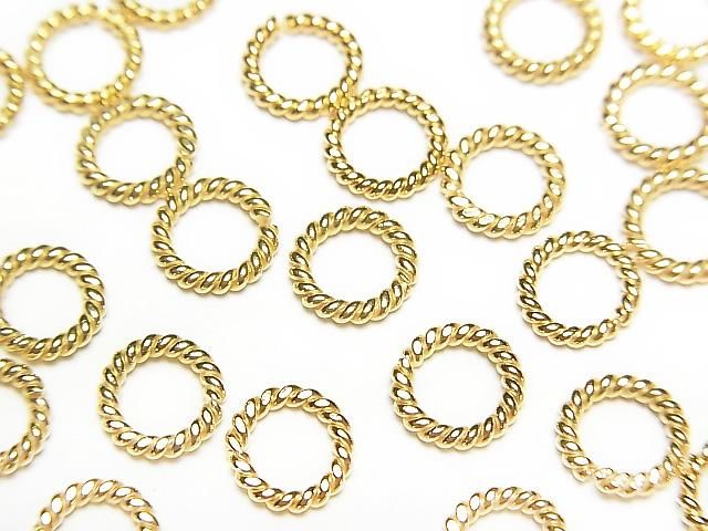 Karen Silver Rope Rings (Open/Close Type) 4mm, 5.5mm, 6mm, 8.5mm 18KGP 5pcs