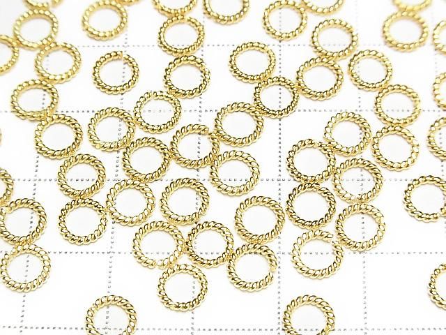 Karen Silver Rope Rings (Open/Close Type) 4mm, 5.5mm, 6mm, 8.5mm 18KGP 5pcs