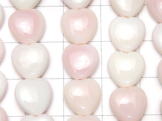 [Video] Queen Conch Shell AAA - Heart 10 x 10 x 5 mm 1/4 or 1strand beads (aprx.15 inch / 38 cm)