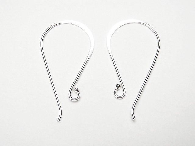 Silver925  Earwire 34x17mm No coating  1pair