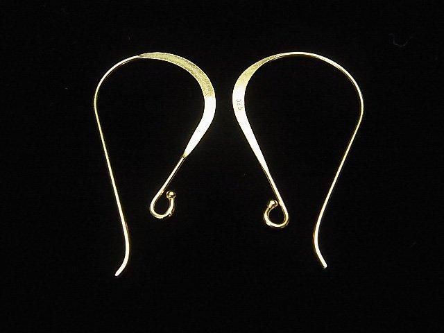 Silver925  Earwire 34x17mm 18KGP 1pair
