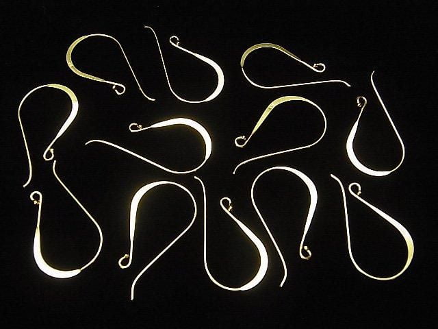 Silver925  Earwire 34x17mm 18KGP 1pair