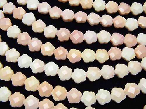 Queen Concrete Shell AAA - AA ++ Flower (Faceted) 10 x 10 x 4 mm half or 1 strand beads (aprx.15 inch / 38 cm)