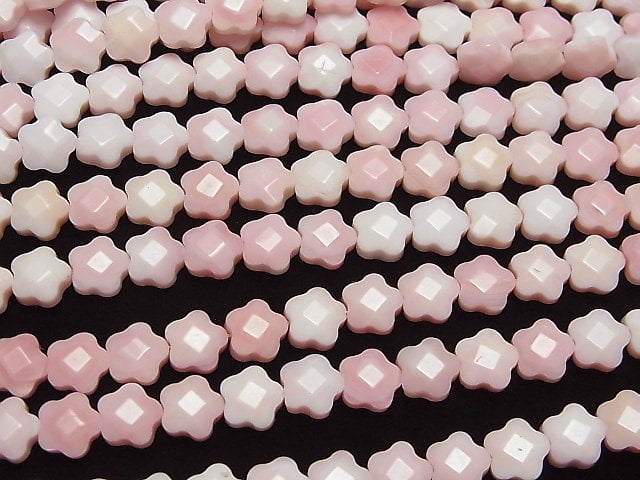 [Video] Queen Conch Shell AAA Flower (Faceted) 8 x 8 x 4 mm 1/4 or 1strand beads (aprx.15inch/38cm)