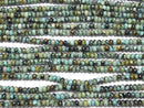 [Video] African Turquoise Rondelle 4x4mm 1strand beads (aprx.15inch / 38cm)