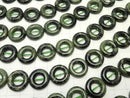Kambaba Jasper Coin (Donut) 15 x 15 x 4 mm half or 1 strand (apr x 15 inch / 38 cm)