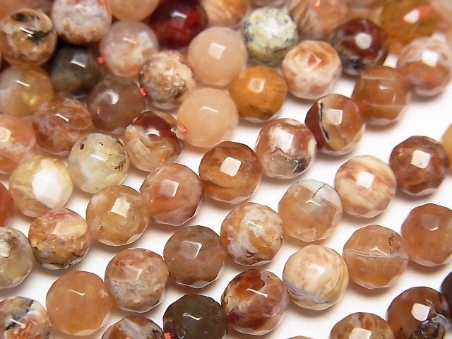 [Video]Brandy Opal 64Faceted Round 6mm half or 1strand beads (aprx.15inch/38cm)