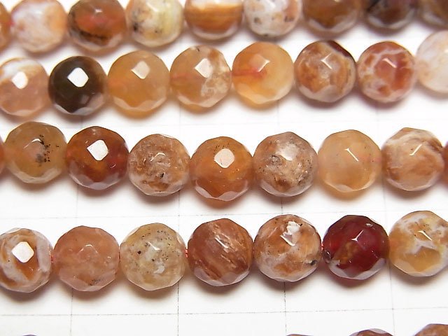 [Video]Brandy Opal 64Faceted Round 6mm half or 1strand beads (aprx.15inch/38cm)