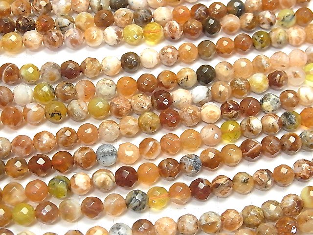 Brandy Opal 64 Faceted Round 6 mm 1strand beads (aprx.15inch / 37 cm)
